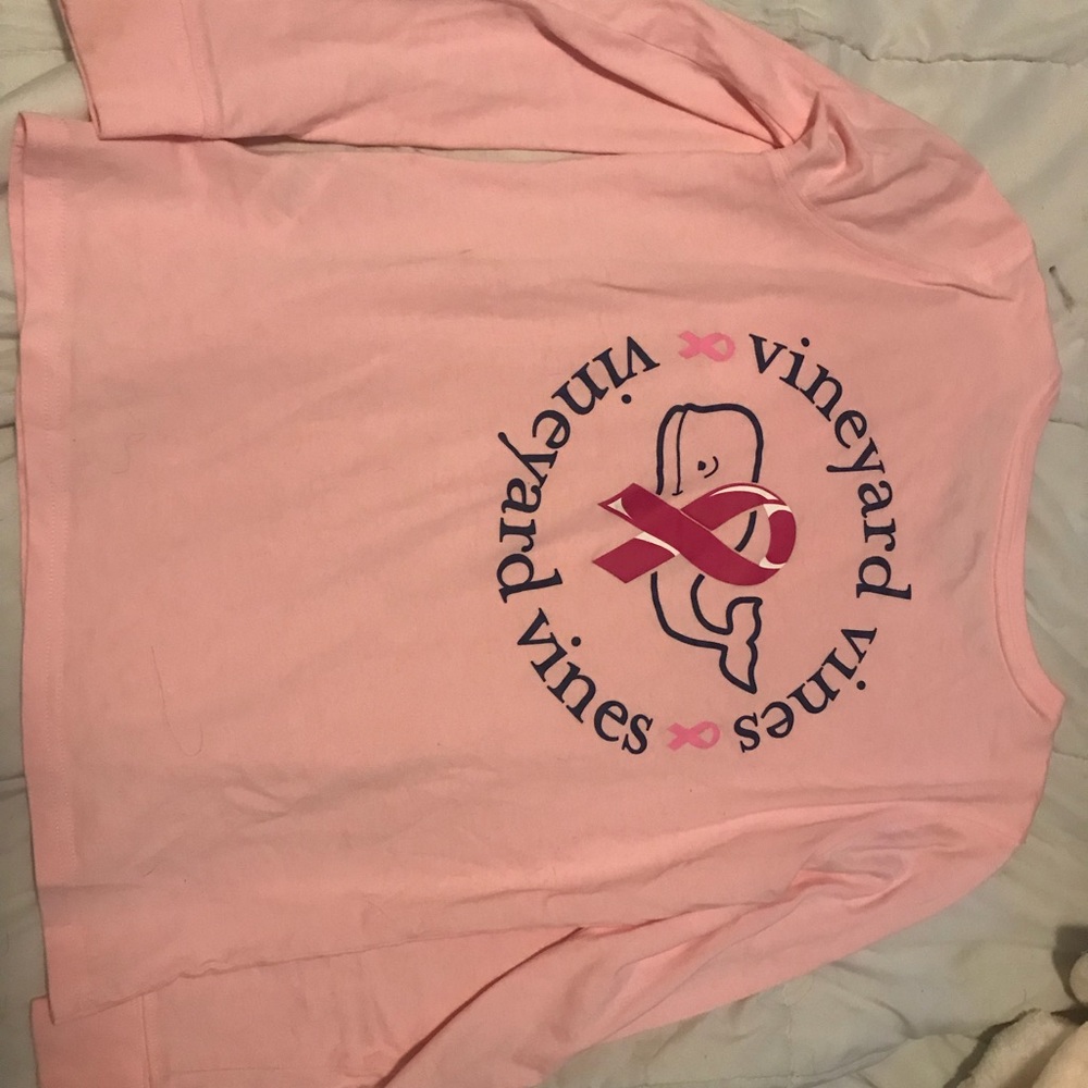 Pink Long Sleeve Breast Cancer Vineyeard Vines Top
